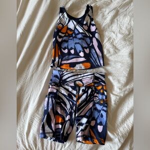 Butterfly Patterned Activewear Set